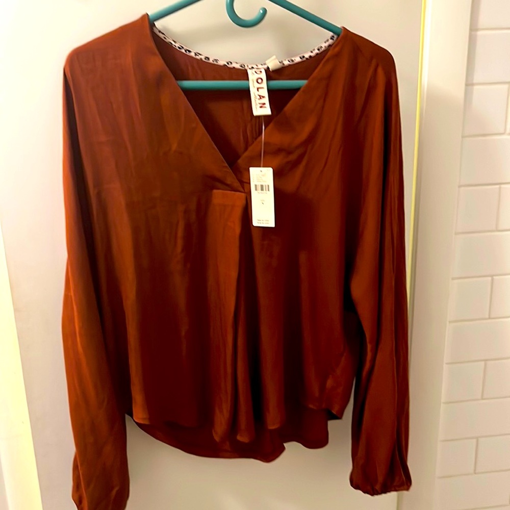 Brand new size small Dolan, Terra cotta blouse.